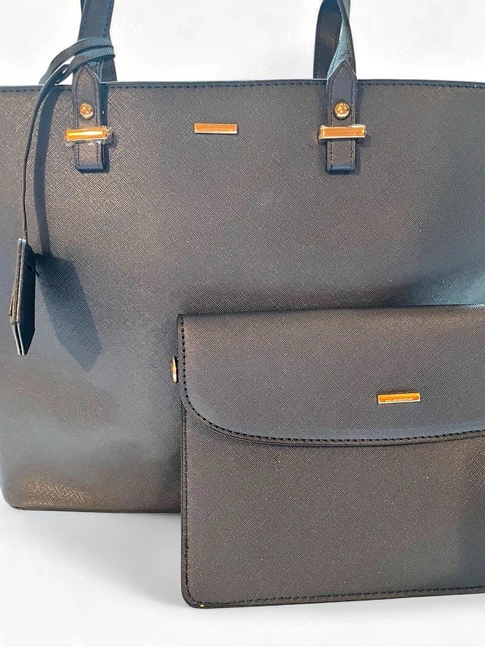 Lovevook navy blue Tote with Matching Pouch